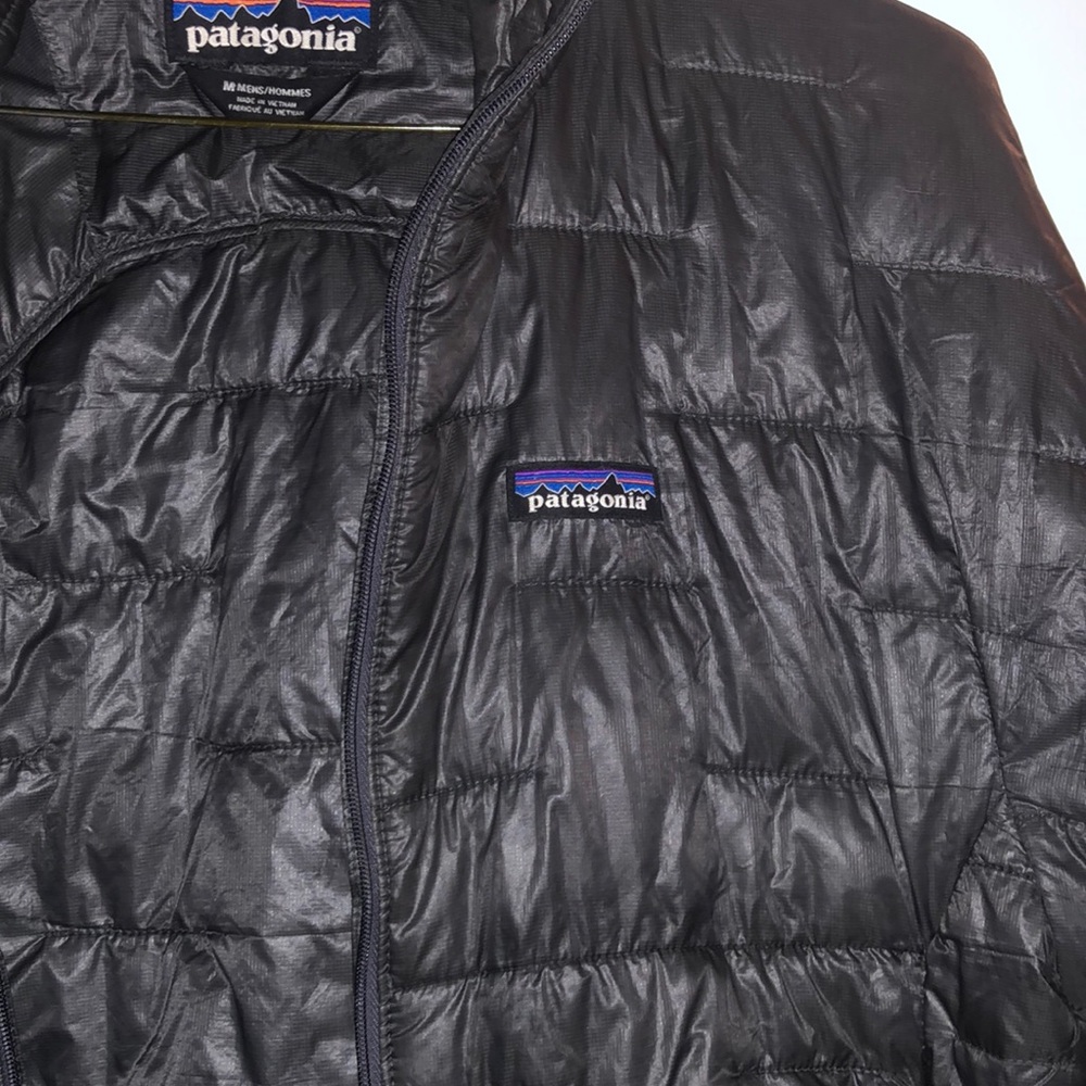 Hooded Men’s Grey Puffer Patagonia with Hood